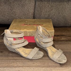 American Rag Women's Beige Wedge Sandals size 7.5